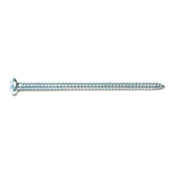 Midwest Fastener Sheet Metal Screw, #8 x 3 in, Zinc Plated Steel Pan Head Combination Phillips/Slotted Drive, 100 PK 03184 - main